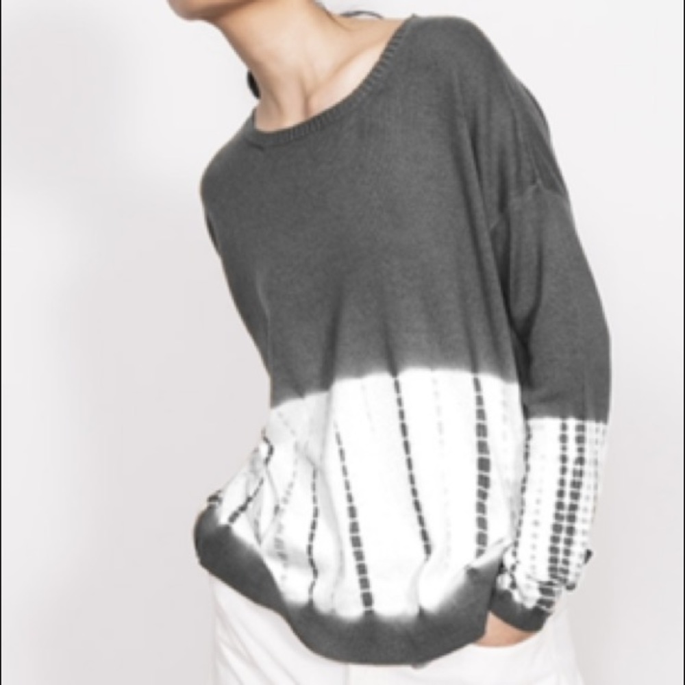 Gray Allessando Aste Tie-Dye Cashmere & Silk Sweater